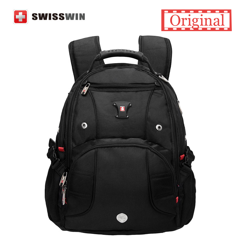 Swissgear Laptop Backpack 15\u0026quot; Computer Bag for Business Travel 30L Male Backpack SW9906 Black back pack sac a dos bagpack