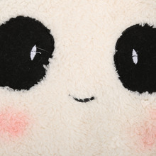 Cute Cartoon Cat Shape Soft Plush Cosmetic Makeup Bag Pouch with Pen Pencil Case Black Pink