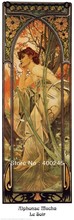 Museum quality,Alphonse Mucha Evening,Art oil painting for sale,decorative painting,oil on canvas,100%hand-painted,free shipping