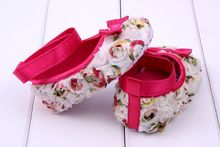 Newborn Pre walker Shoes Flowers Shading Bow Baby Shoes Soft Sole Shoes