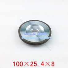 Nueva promoción de la correa Sander sola forma cóncava herramientas de perforación de la máquina muela de diamante sintético tamaño de la rueda 100 * 25.4 * 8