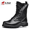 Z Suo High Quality Genuine Leather Men Boots Black Military Boots Tactical Boots Army Boots Men