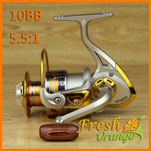 Free Shipping technology Left/Right Hand 5.5:1 10BB Front Drag Spinning Reel Fishing Reels ice fishing
