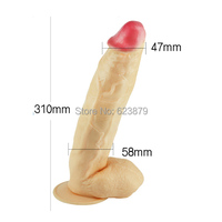 12 inch huge dildo women masturbation real skin feeling realistic dildo with suction cup