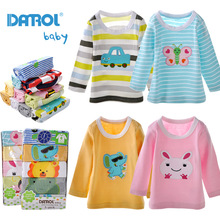 5 Pieces A Lot Baby Boys Girls T Shirt DANROL Cartoon Tee Embroidered Round Neck Long