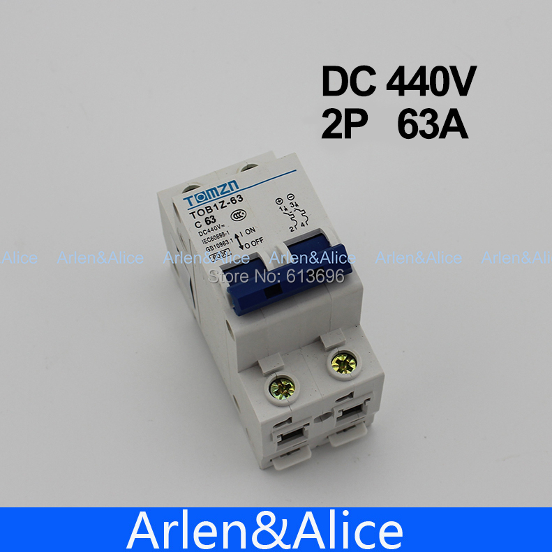 2P 63A DC 440V  Circuit breaker MCB for PV