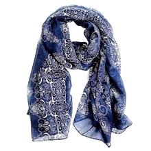 2014 160 70cm High quality Blue and White Porcelain Style Thin Section the Silk Floss Women