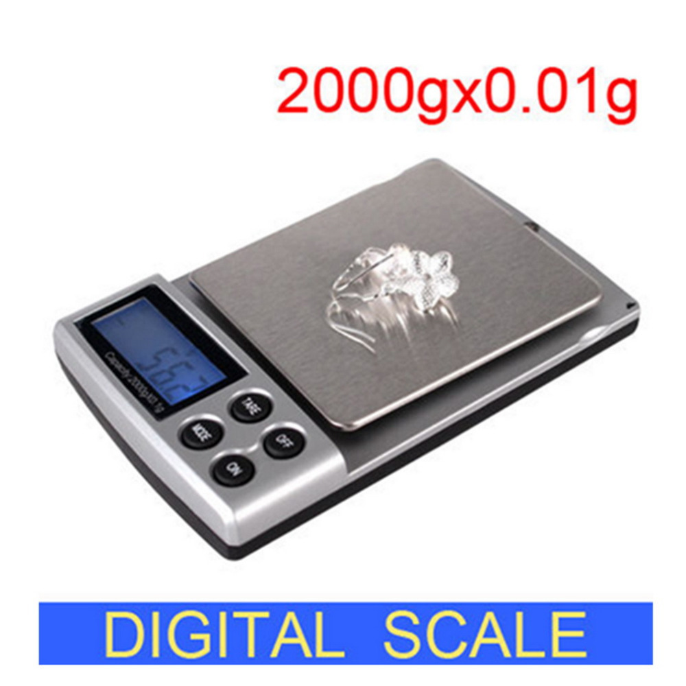 Holiday Sale 2000g x 0 1g Pocket Electronic Digital Jewelry Scales Weighing Kitchen Scales Balance