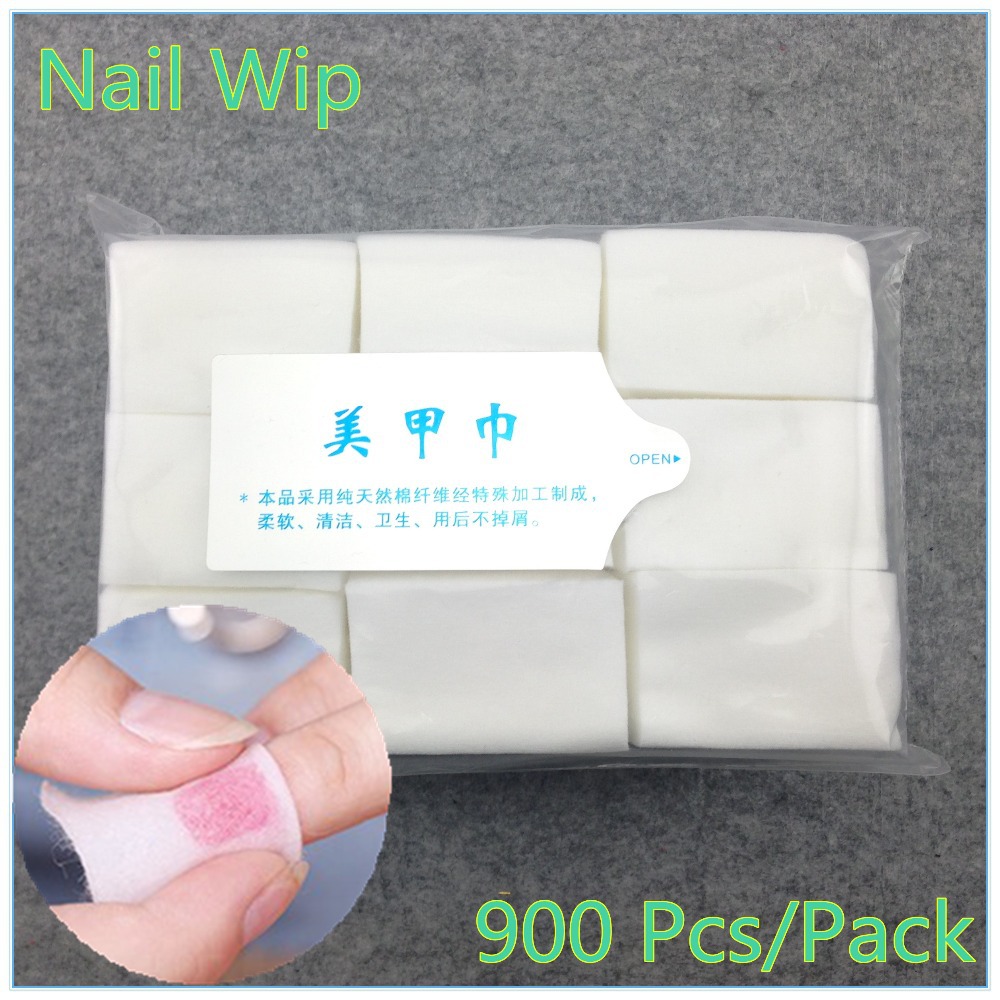 900pcs pack Professional Lint Free Nail Wipes Soft Cotton Nail Wipe Polish Remover Free Shipping NR