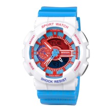 Venta al por mayor del capitán américa Iron Man multifunción electrónica luminosa pantalla Dual Shock impermeable reloj deportivo hombres mujeres Ga110