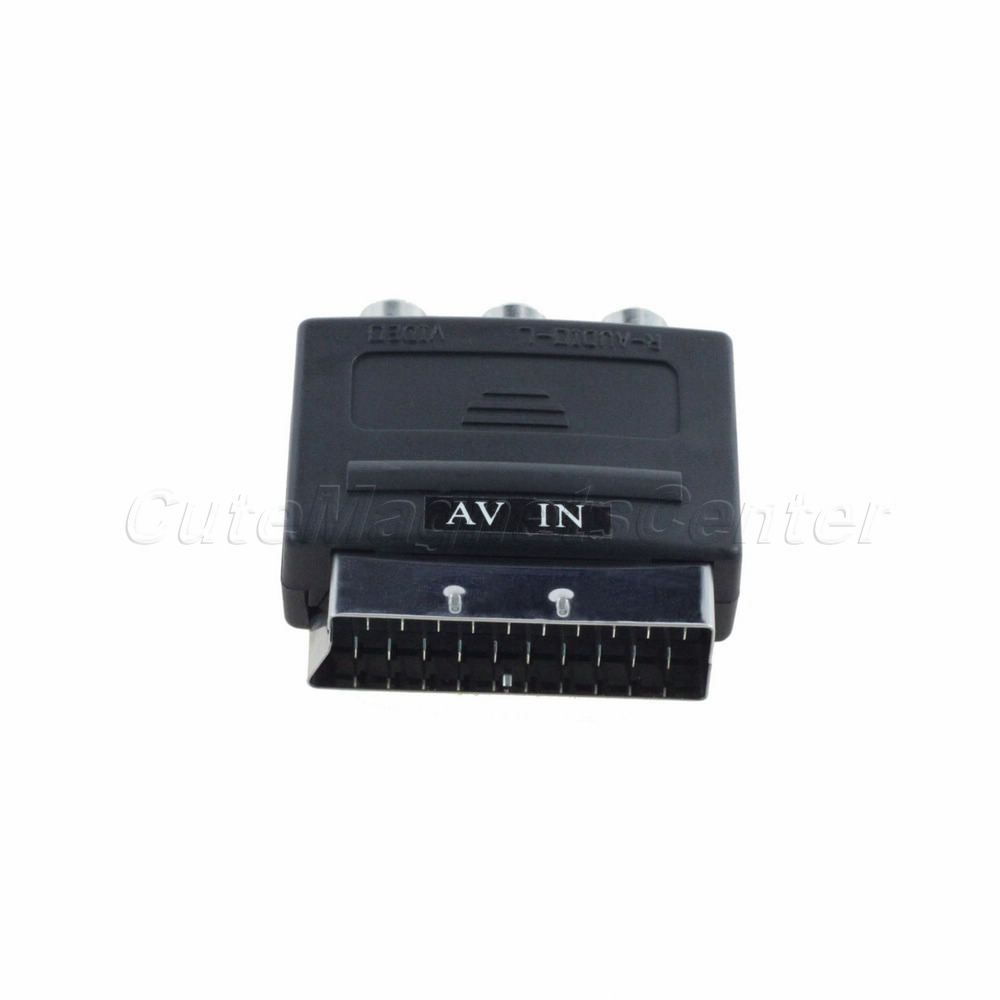 New High Quality 20 Pins RGB Adapter Converter Connector Scart Male To 3 RCA AV Female