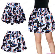 New Unicorn Tennis Skirts Women Elegance Women Pleated Skirts Summer Miniskirt Pettiskirt Gym Fitness Mini Skirts Saias Rainbow