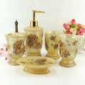 Bathroom Set Resin Bathroom Accessories Of Five Pieces Soap dispencer Toothbrush Cup Holder Wash Kit Wedding