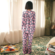 Heart shaped song Riel be casual and comfortable long sleeved cotton pajamas men and women couple