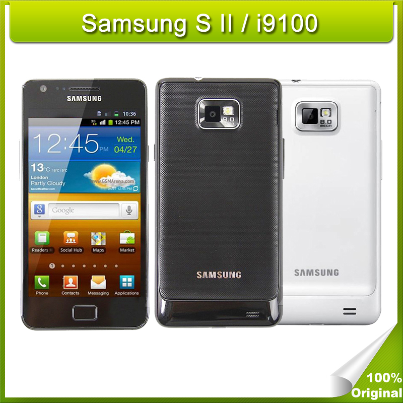 Refurbished Original Samsung Galaxy S2 I9100 Smartphone 4 3 Inches Touchscreen 8MP Android Cellphone 16GB ROM