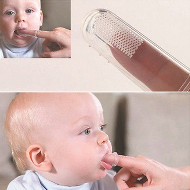 Soft Silicone Baby Finger Toothbrush Gum Brush For Safe Kids Clear Massage BB 263