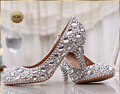 Fashion women s crystal rhinestone shoes platform shoes bride wedding shoes bridesmaid high heels pumps