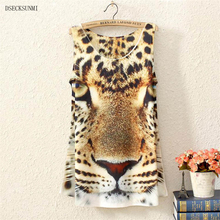 2016 Brand New Polyester T-Shirt Women o-neck Causal loose Leopard T shirt Summer top for women
