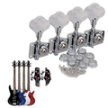 4pcs Chrome Bass Guitar Machine Head Knobs Tuner Open Type Guitar String Turning Pegs Keys Buttons