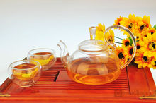 700ml pyrex glass tea pot heat resistant glass teapot with infuser high quality household glass kettle