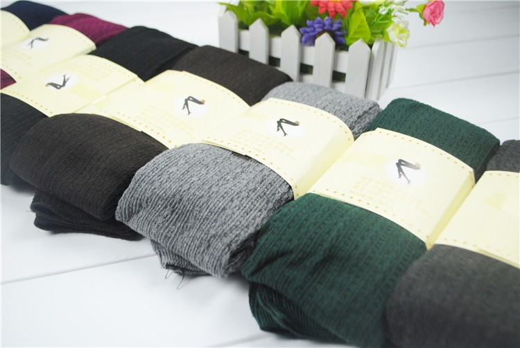 Manocean korean style Multicolor fleece cotton blended thick cold-proof millet solid women winter leggings w017 (4)