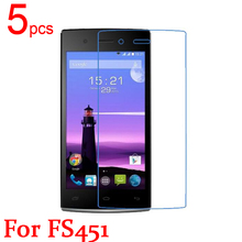 5pcs Ultra Clear LCD Screen Protector Film Cover For Fly FS451 Protective Film + cloth free shipping