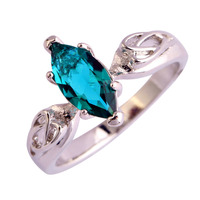 NEW Popular Graceful green topaz 925 Silver Ring Size 6 7 8 9 10 Fashion jewelry For women Free Shipping Wholesale