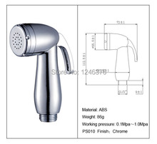 Free shipping new arrival ABS chrome Toilet Hand Held Bidet Shattaf Cloth Diaper Sprayer—YH-PS112