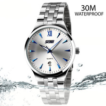 New 2014 Fashion Brand Men Steel Dress Watch Quartz Watch For Men Full Steel Watch Luminous Display Casual Wristwatch Waterproof
