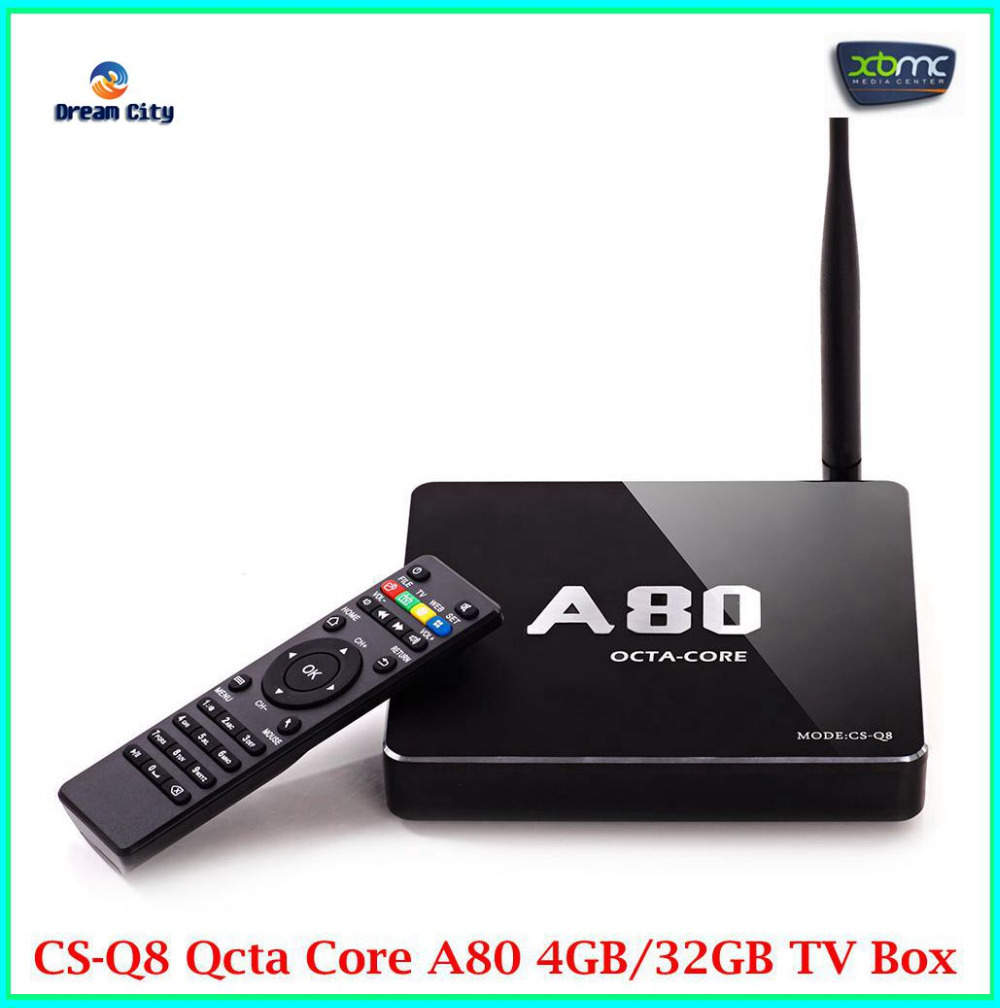 Cs-q8 Qcta  4.4 TV Box / - A80 4  DDR3 + 32   4  / RJ45 / SATA / DLNA / Miracast
