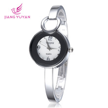 Relojes 2015 mujeres nuevo elegante pulsera del vestido de relojes señora del cuarzo de japón del reloj de diamantes de imitación de plata pulsera orologi donna