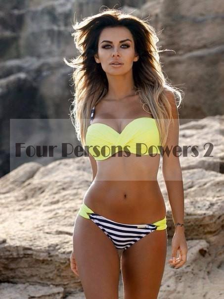 2016 Bikini Push Up Bikini Brazilian Sexy Fluorescent yellow stripe Beach Swimwear Ladies Bikini Set maillot de bain Biquini N86 2016 Bikini Push Up Bikini Brazilian Sexy Fluorescent yellow stripe Beach Swimwear Ladies Bikini Set maillot de bain Biquini N86