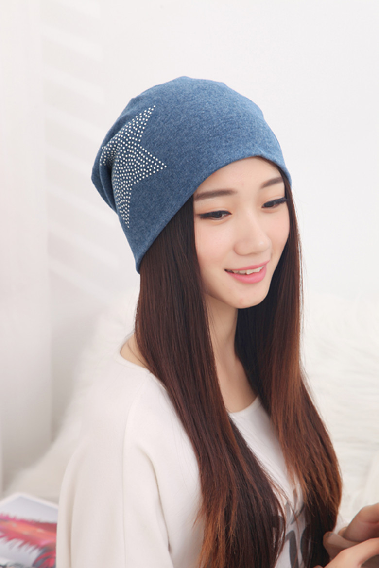 Free shipping autumn and winter beanies diamond turban Pentacle cap skullies hip hop stocking hat for