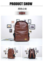 2015 top quality brand fashion black genuine leather men s backpacks preppy style brown women backpack