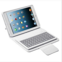 2015 English For iPad Mini 2 in 1 Combination Stand Cover Silicone Bluetooth Keyboard Leather Case for iPad Mini Free Shipping