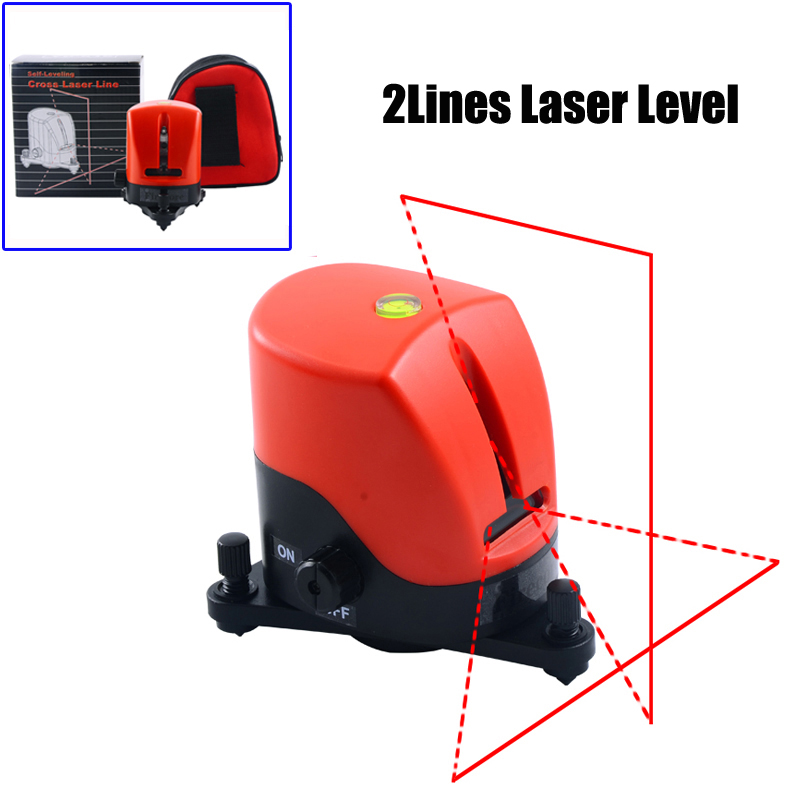 2 Lines Laser Level Self leveling Horizontal And Vertical Cross Red Line Levels Device Measuring