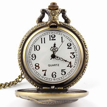 Bronze Fishing Angling Quartz Antique Pocket Watch for Men and Women P108