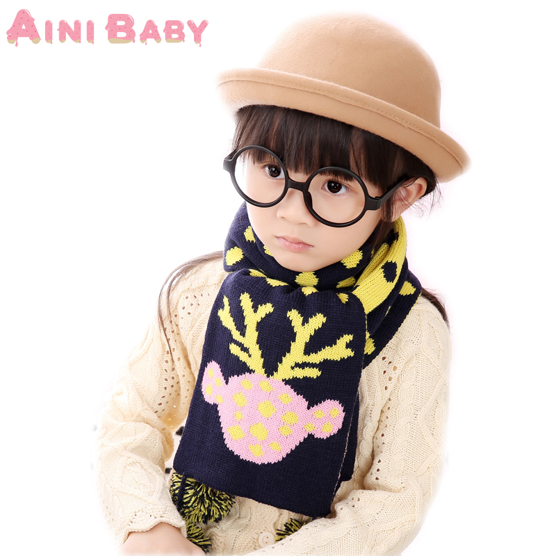 Fawn Design Children Muffler Autumn Winter Warm Pa...