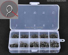 500Pcs/set mixed different size with Plastic Box packed #3~12 BronzeSea Fishing Hooks with hole Carbon Steel Fishing Hooks Sharp