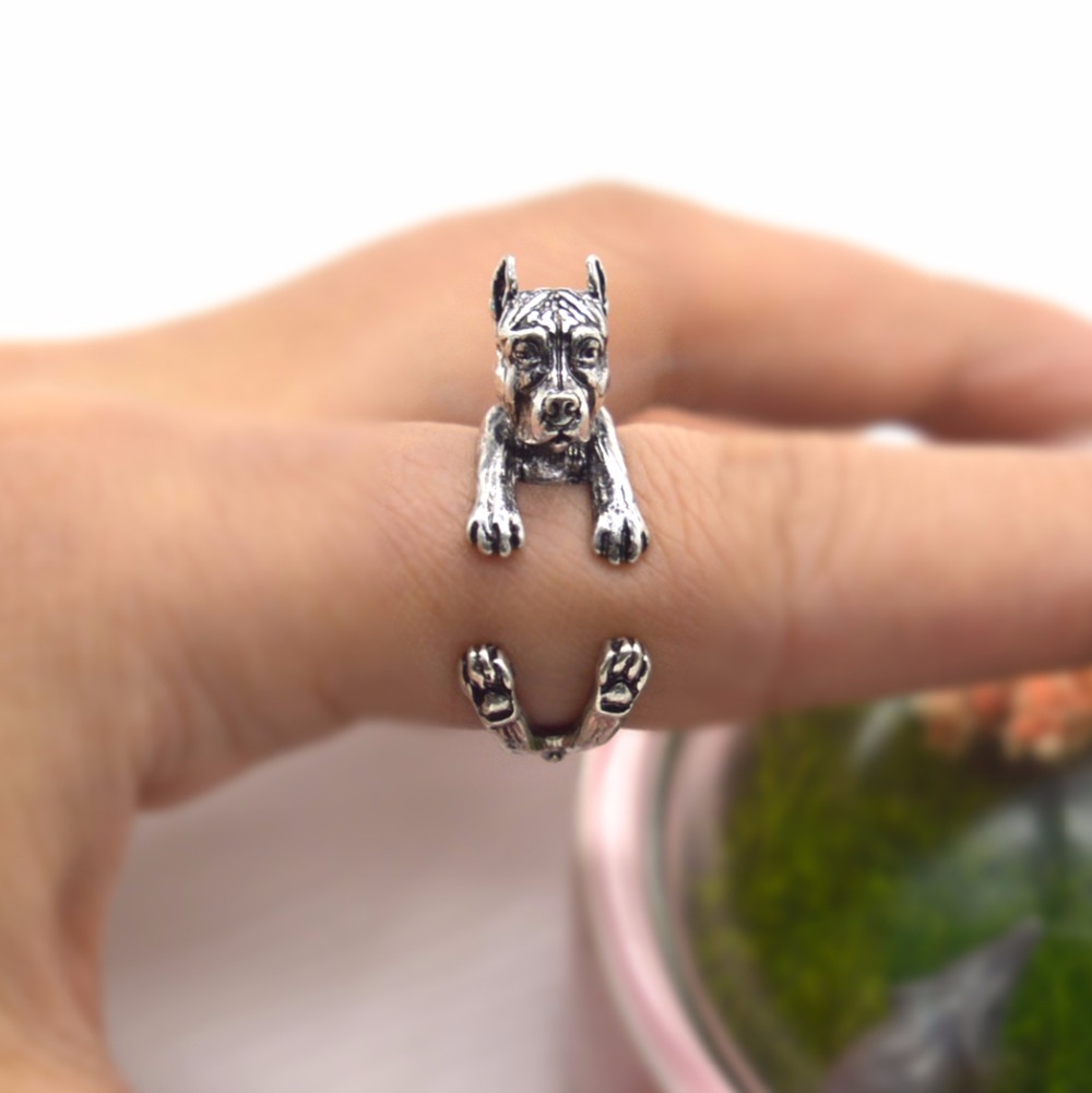 gold pitbull ring