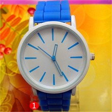 2015 fashion Classic Geneva Silicone quartz Watch women dress watch Silicone Jelly watches Casual wristwatch relogio