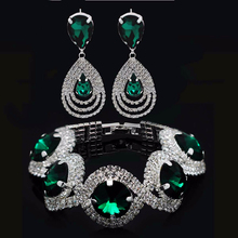 Fashion Marriage ceremony ceremony Bridal Jewelry Models Rhinestone Austrian Crystal Jewelry Set Bracelet Earrings Pendant Set Basic Gear