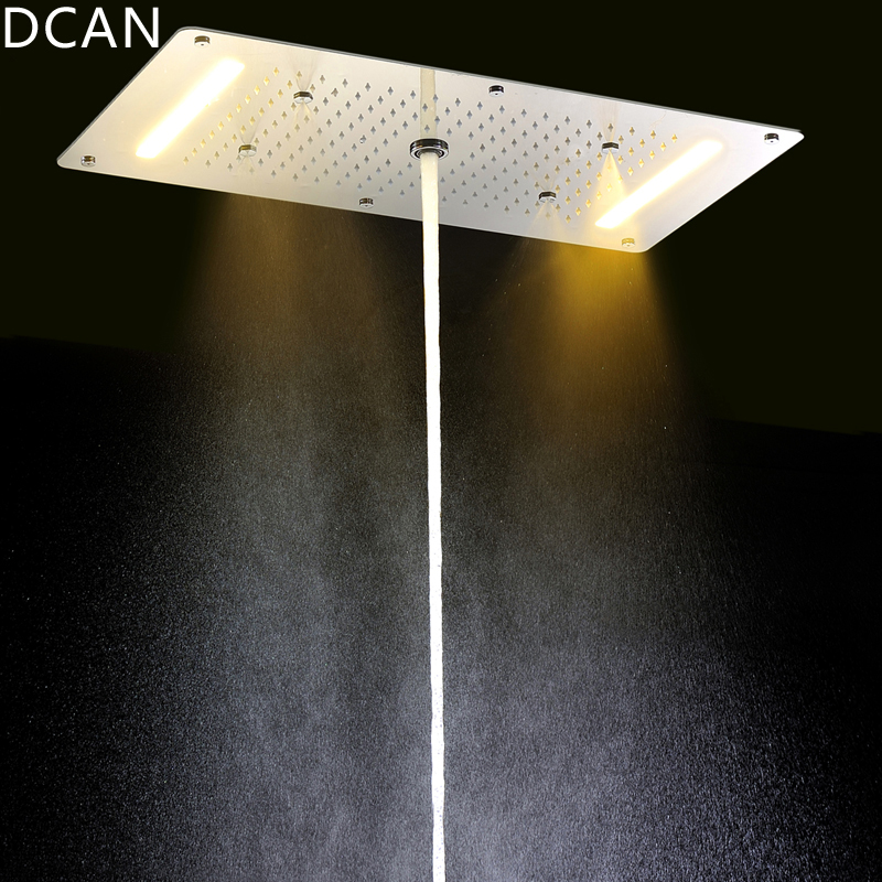 9 Function Shower Heads Light Big Rain Shower 700x380mm Large Waterfall