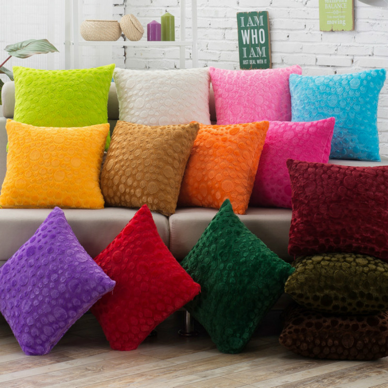 wholesale 2016 new 10 colors classic decorative cushion covers for sofa car office bedding cushion cover withou Pillow core