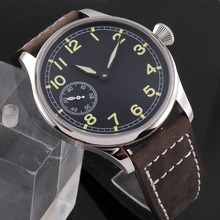 parnis 44mm seagull 3600 unitas 6497 manual hand winding mens watch