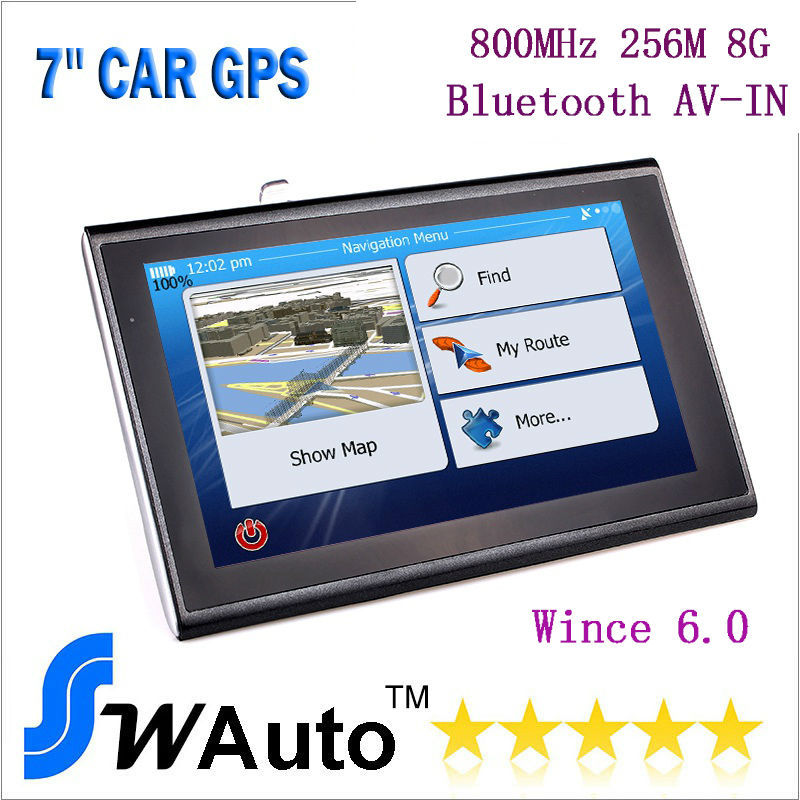 7   GPS   bluetooth AV-IN MTK 800  256 M 8 G Systhem navegacion navegante GPS 