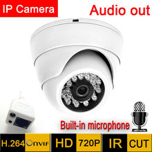 Mini ip Camera 1280*720 HD Microphone Audio Output Security indoor demo Night Vision Ir Cut cctv 720P  indoor P2P surveillance