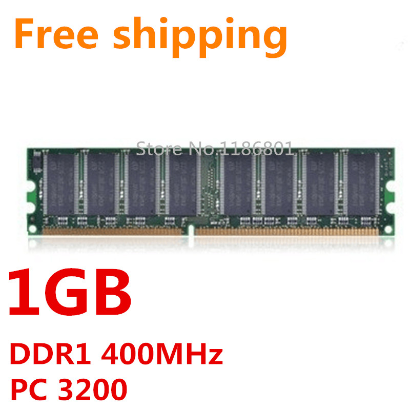 1GB DDR 400 333MHz PC3200 Non-ECC Desktop PC DIMM Memory RAM 184 pins New  Support all DDR1 motherboard  Free Shipping