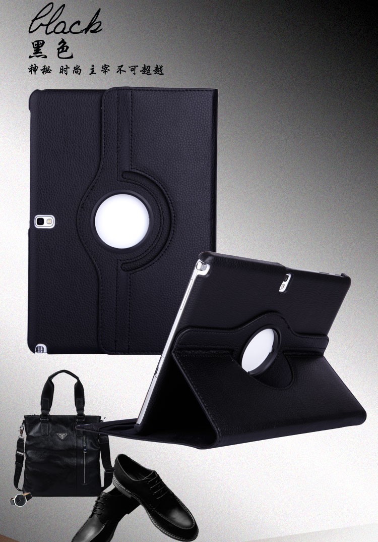 360 degree roating PU Leather Cover Case for Samsung Galaxy Note 10.1 inch (18)