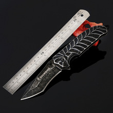 Cold Steel  Folding Black Blade Knife 23cm Utility Camping Knife Steel Hanlde Portable Hunting Knives Tactical Knives